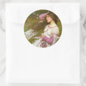 Spoelbloemen Ronde Sticker (Tas)