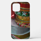 Spoelen van kerstfeestdagen, rood en goud Case-Mate iPhone case (Achterkant)