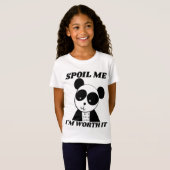 SPOIL ME PANDA PORTER filles T-SHIRTS (Devant entier)