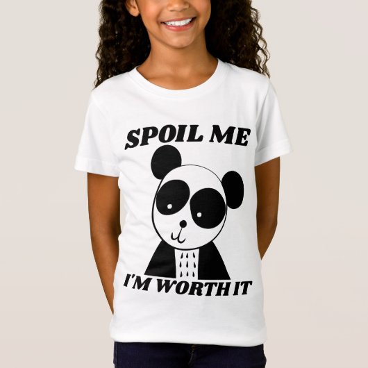 SPOIL ME PANDA PORTER filles T-SHIRTS (Devant)