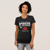 Spoiled by Husband Shirt Design Red Lips Graphic (Voorkant volledig)