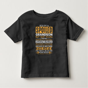 Spoiled Grandson Geweldige Grandma Grandchild Kinder Shirts