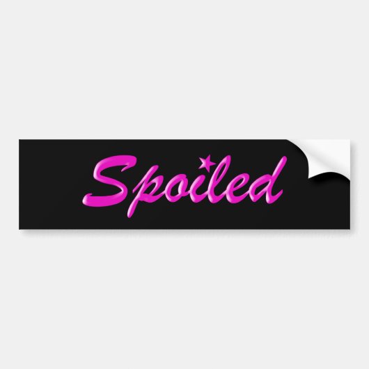 Spoiled Grapphic Designed Bumpersticker (Voorkant)