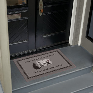 Spoiled Katten met medewerkers (aanpasbaar) Deurmat