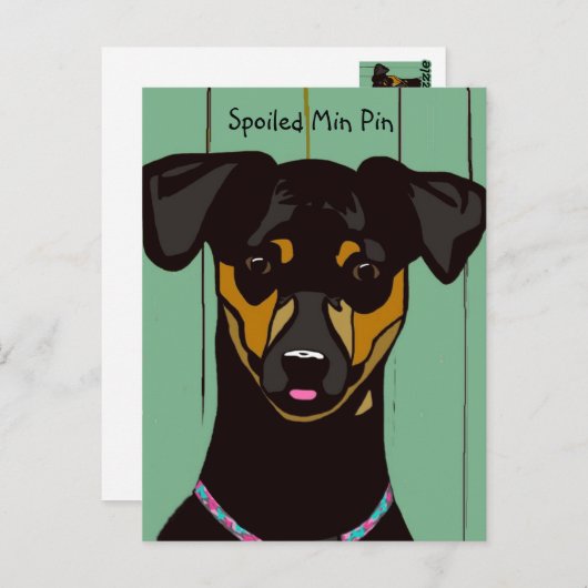 Spoiled Min Pin Briefkaart (Voorkant / Achterkant)