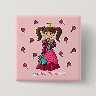 Spoiled Princess Vierkante Button 5,1 Cm