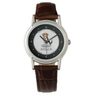 Spoiled Rotten Beagle (tri color 3) Dog Funny Horloge