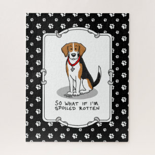 Spoiled Rotten Beagle (tri color 3) Dog Funny Legpuzzel