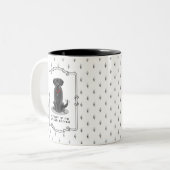 Spoiled Rotten Black Lab Labrador Retriever Dog Tweekleurige Koffiemok (Voorkant links)