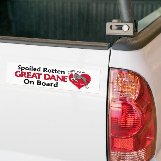 Spoiled Rotten Mantle Dane UC Bumpersticker (Op Truck)