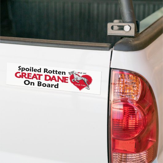Spoiled Rotten Merle Dane Bumpersticker (Op Truck)