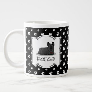Spoiled Rotten Skye Terrier Dog (zwart) Cute Funny Extra Grote Beker