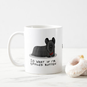 Spoiled Rotten Skye Terrier Dog (zwart) Cute Funny Koffiemok