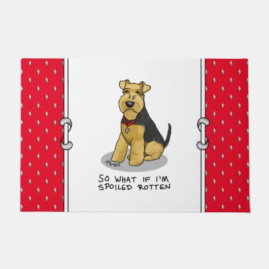 Spoiled Rotten Welsh Terrier Dog - Cute Deurmat (Voorkant)