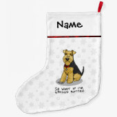 Spoiled Rotten Welsh Terrier Dog - Cute Grote Kerstsok (Achterkant)
