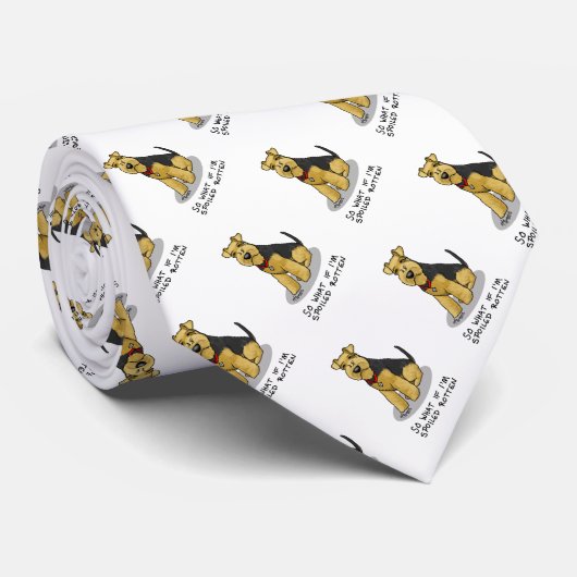 Spoiled Rotten Welsh Terrier Dog - Cute Stropdas (Opgerold)