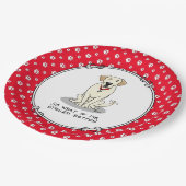 Spoiled Rotten Yellow Lab Labrador Retriever Funny Papieren Bordje (Gekanteld)