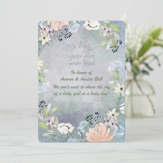 Spoiler Alert Geslacht Openheid Uitnodiging (Staand voorkant)