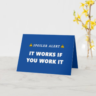 Spoiler waarschuwt het werkt schimnige woekerdag kaart