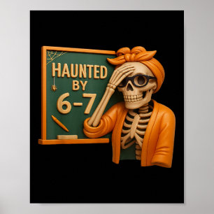 Spok Halloween Skelet Griezelig Zes Zeven Nummer Poster
