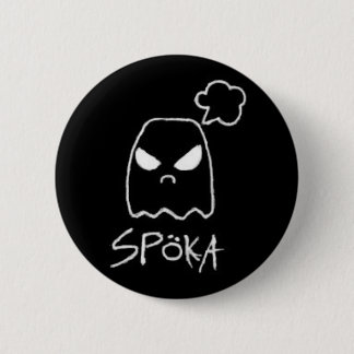 Spöka Black Ronde Button 5,7 Cm
