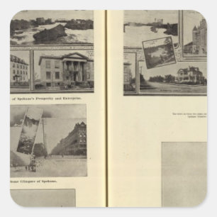 Spokane Vierkante Sticker