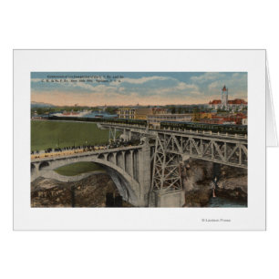 Spokane, WA - achèvement ferroviaire Pacifique des