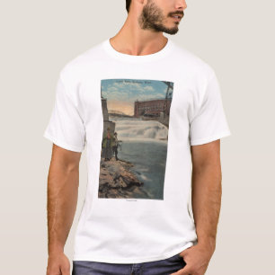 Spokane, WA - Paar Gevist op onderste Herfsten T-shirt