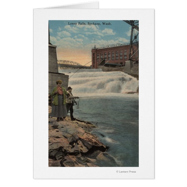 Spokane, WA - Pêche en couple à Lower Falls (Devant)
