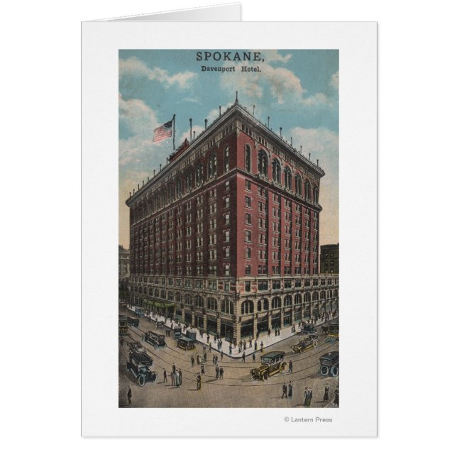 Spokane, WA - Uitzicht Davenport Hotel (Voorkant)