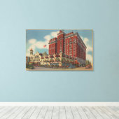 Spokane, WA - Uitzicht Davenport Hotel #2 Canvas Afdruk (Insitu (Houten vloer))