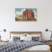Spokane, WA - Uitzicht Davenport Hotel #2 Canvas Afdruk (Insitu (Slaapkamer))