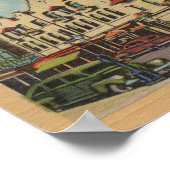 Spokane, WA - Uitzicht Davenport Hotel #2 Poster (Hoek)