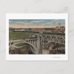 Spokane, WA - Voltooiing van de Stille-Oceaanspoor Briefkaart
