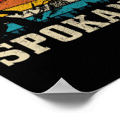 Spokane Washington Bigfoot  Mountain Hunter Poster (Hoek)