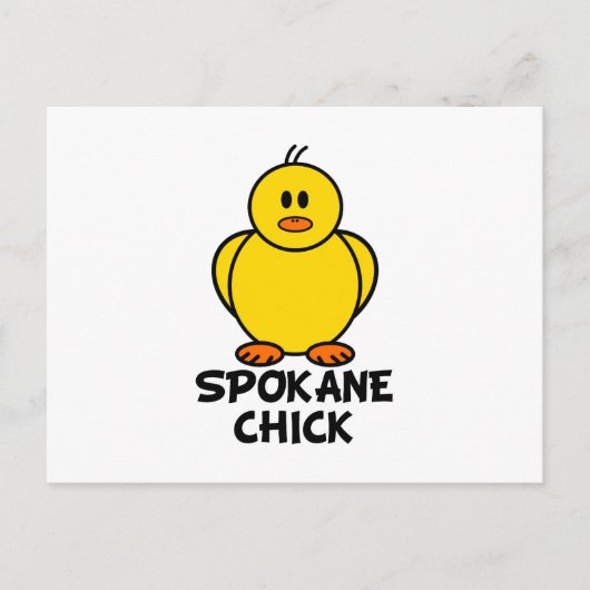 Spokane Washington Chick Briefkaart (Voorkant)