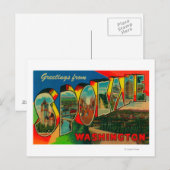 Spokane, Washington - Grote letterscènes 2 Briefkaart (Voorkant / Achterkant)