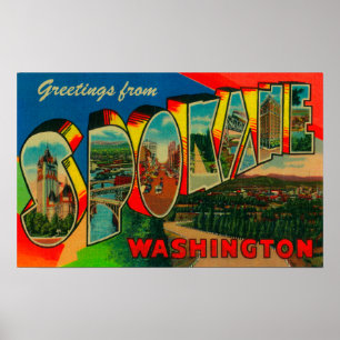 Spokane, Washington - Grote letterscènes 2 Poster