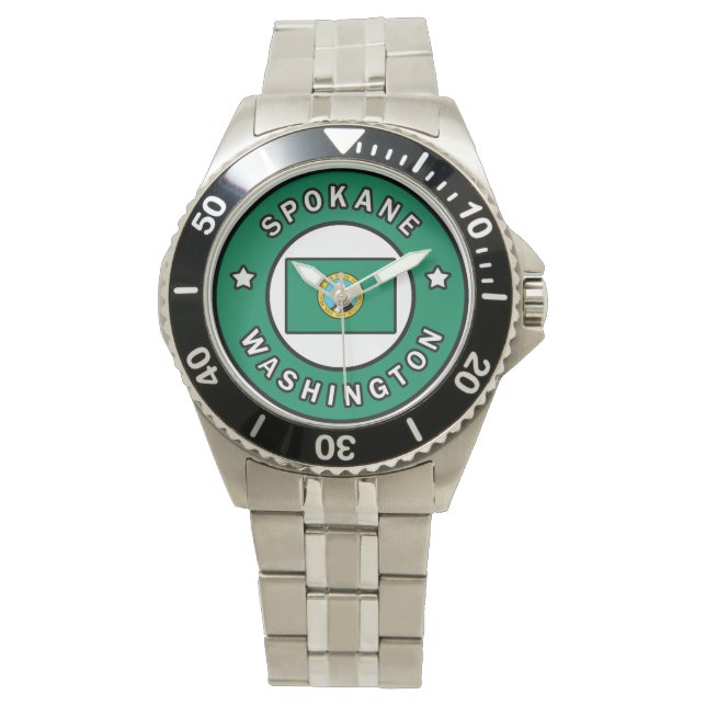 Spokane Washington Horloge (Voorkant)