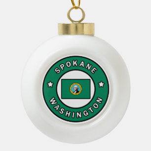 Spokane Washington Keramische Bal Ornament