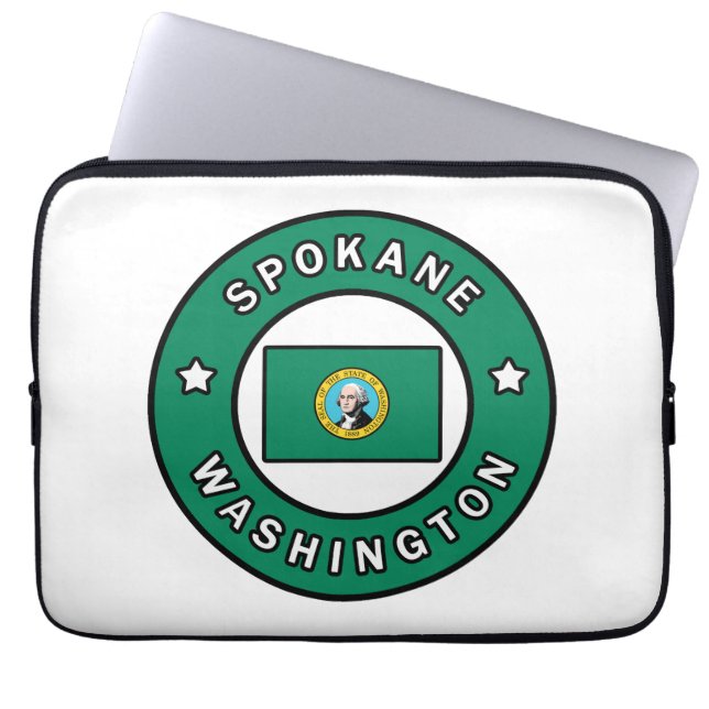 Spokane Washington Laptop Sleeve (Voorkant)