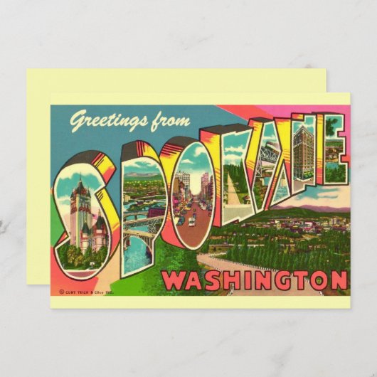 Spokane Washington Moving Faire-part (Devant / Derrière)