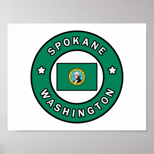 Spokane Washington Poster (Voorkant)