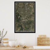 Spokane Washington Satellite Poster Map (Keuken)