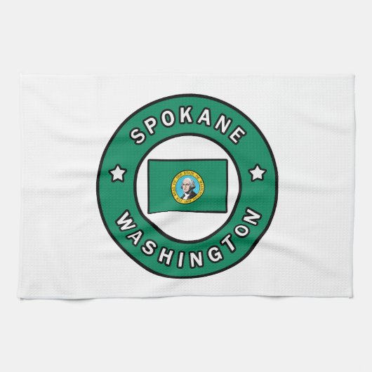 Spokane Washington Theedoek (Horizontaal)