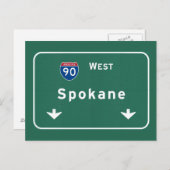 Spokane Washington wa Interstate Highway Freeway : Briefkaart (Voorkant / Achterkant)