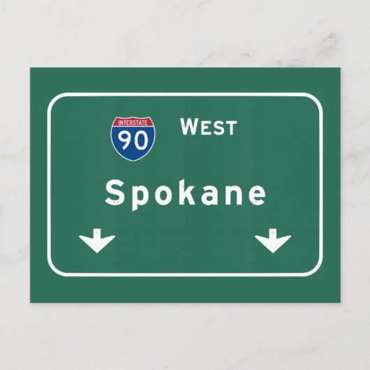 Spokane Washington wa Interstate Highway Freeway : Briefkaart (Voorkant)