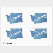 Spokane Washington Wood Grain Rechthoekige Sticker (Vel)