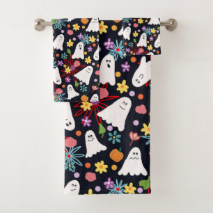 Spoken en Bloemen Bad Handdoek
