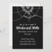 Spoken en Spreuken Spinneweb Halloween Feest Thema Kaart (Voorkant)